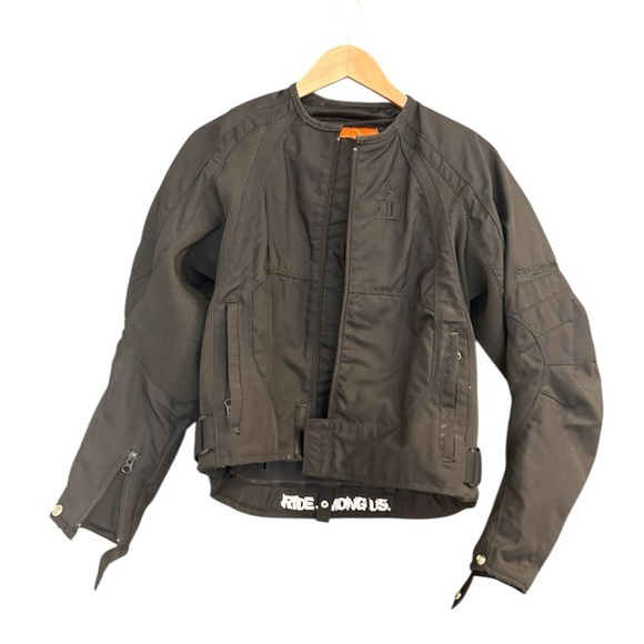 ICON Women's S motorcycle padded Utility Jacket EUC - Picture 1 of 14